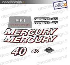 Adesivi motore marino fuoribordo mercury 40 cv four EFI  barca stickers 