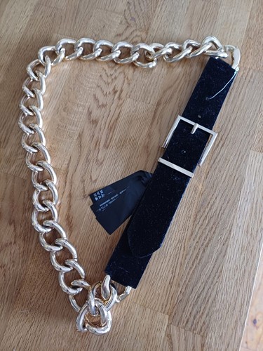 Cintura zara nera finta pelle - nera,