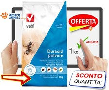 Vebi DURACID Polvere / Spargitore → 1 Kg - INSETTICIDA Pidocchi Pulci Formiche