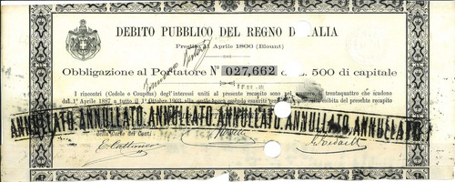Debito pubblico del regno - debito,