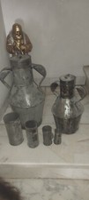 2ANTICA VECCHIA ANFORA IN FERRO ZINCATO QUARTARA RURALE SICILIANA LATTA VINTAGE 