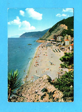 259-CARTOLINA- DEIVA MARINA SPIAGGIA E MONTE DI PORTOFINO -viaggiata 1972