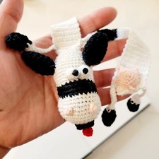 Cow Handmade Crochet Bookmark