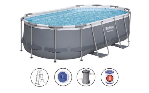 Piscina power steel - ovale, con