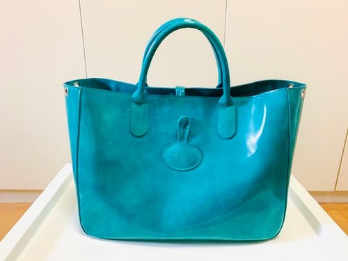 Borsa tote longchamp - blu, verde