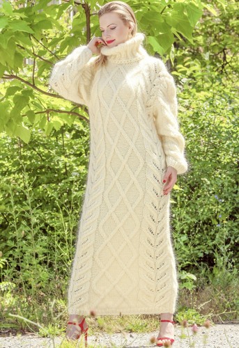 Abito avorio design lungo - di,