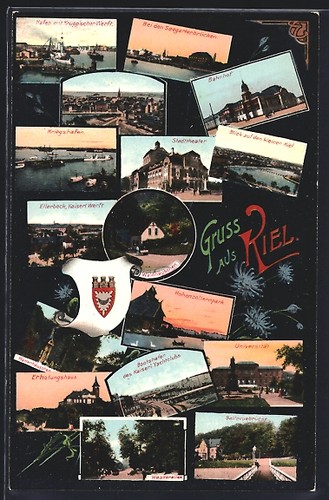 Kiel porto con cantiere - kiel,,