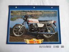 CARTE FICHE MOTO YAMAHA RD 400