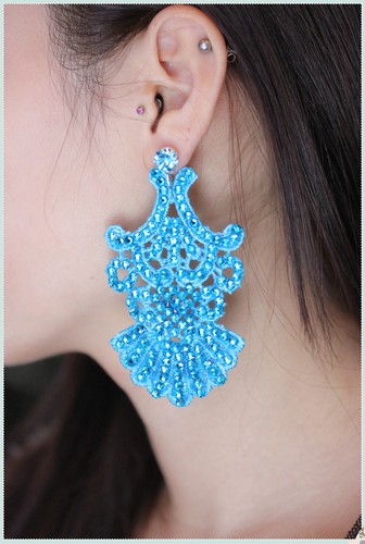 Orecchini pizzo macrame - in,