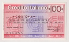 Miniassegni  CREDITO ITALIANO