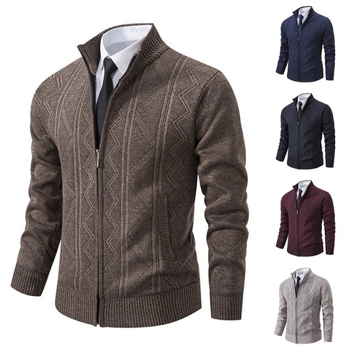 Cappotto maglione jacquard