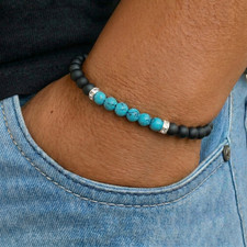 Bracciale turchese onice - bracciale,