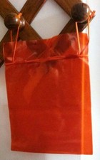 SACCA GLITTERATA ARANCIONE PORTA OGGETTI O REGALI MATERIALE RESISTENTE