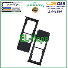 SLOT CARRELLO VANO SCHEDA SIM CARD + MICRO SD SAMSUNG GALAXY A50 SM-A505F NERO