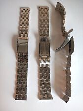 CINTURINO BRACCIALE ACCIAIO PIENO LUCIDO MODELLO BREITLING ATTACCO 20 O 22 MM.