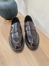 scarpe da uomo , college mocassino in vera pelle made in italy