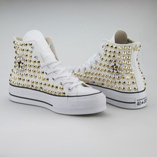Converse platform alta bianca