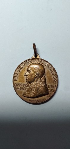Medaglia pio xii statua - medaglia,