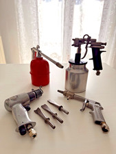Kit  Compressore con Aerografo + Pistole Olio e Sabbiatrice + Pistola Pneumatica