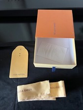 LOUIS VUITTON scatola portafoglio lusso + NASTRO + PORTA + TALLONCINO 17X17
