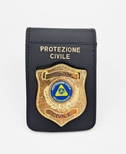 Porta placca pelle con clip - porta,