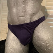 Slip uomo vintage Brieffest imbottito davanti perizoma - blu navy taglia large