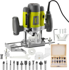 Fresatrice Verticale,Di Frese per Legno Trimmer Con Set 12 Frese in Box Di Legno