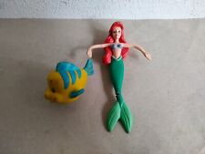 LA SIRENETTA Ariel e Flounder Flexy Flexi Disney Vintage 1990's