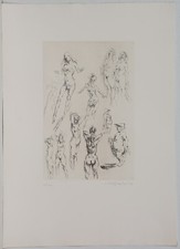 Richard Ziegler, acquaforte, autografata, studio del nudo, 42/100 ex., 1979