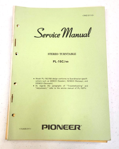 Pioneer 15c giradischi - pioneer, pl-15c