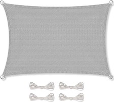 Tenda a vela rettangolare ombreggiante telo sole HDPE giardino parasole 2x4m