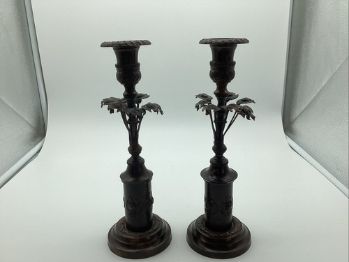 Coppia candelabri bronzo - coppia,
