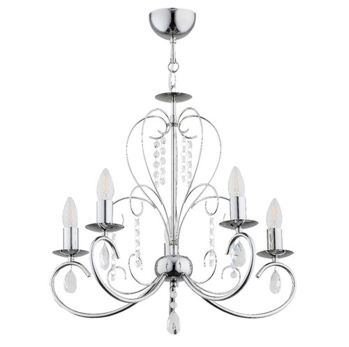 Lampadario 5x40w e14 cromo - 5x40w/e14,