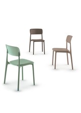 Set di 4 sedie impilabili