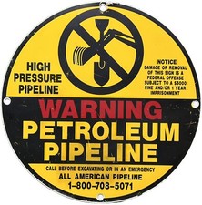 INSEGNA ALLUMINIO OLEODOTTO