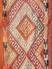 Antico tappeto kilim anatolico occidentale invecchiato dalla Turchia - 81 cm x 74 cm