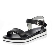 Nerogiardini Sandali Plateau In Pelle Nero - Taglia 40 [25.8cm] Scarpe Donna