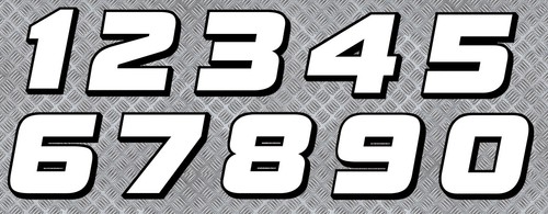 Sticker racing number - racing,