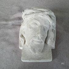 Testa Cristo Sofferente Scultura In Gesso