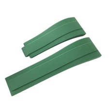 Cinturino in silicone verde compatibile orologio Rolex Omega 20mm gomma