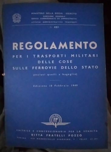 Regolamento trasporti militari - trasporti,