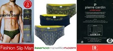 Pierre Cardin 3 SLIP UOMO ELASTICO ESTERNO IN COTONE ELASTICIZZATO IN 3 COLORI