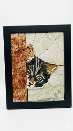 Peekaboo gatto mosaico arte - arte, da