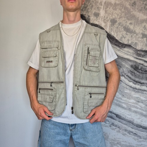 Gilet utility uomo khaki - xl,