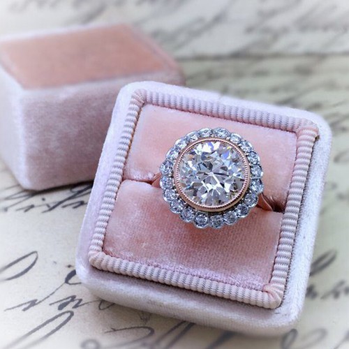 Anello fidanzamento aureola - anello, di