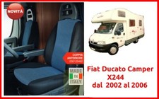 Coprisedili per camper fiat ducato x244 2002 2006 kit set blu personalizzati