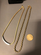 TRIFARI, BEL LOTTO DI DUE COLLANE DORATE,