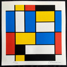 Piet Mondrian Litografia COA