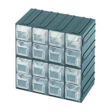 Cassettiera Terry Vision 12 portaminuteria 16 scomparti cassetti corpo verde