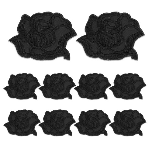 Pcs toppe ricamo fiore rosa - pcs,